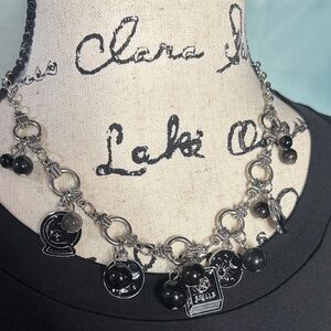 Witchy Obsidian Charm Necklace